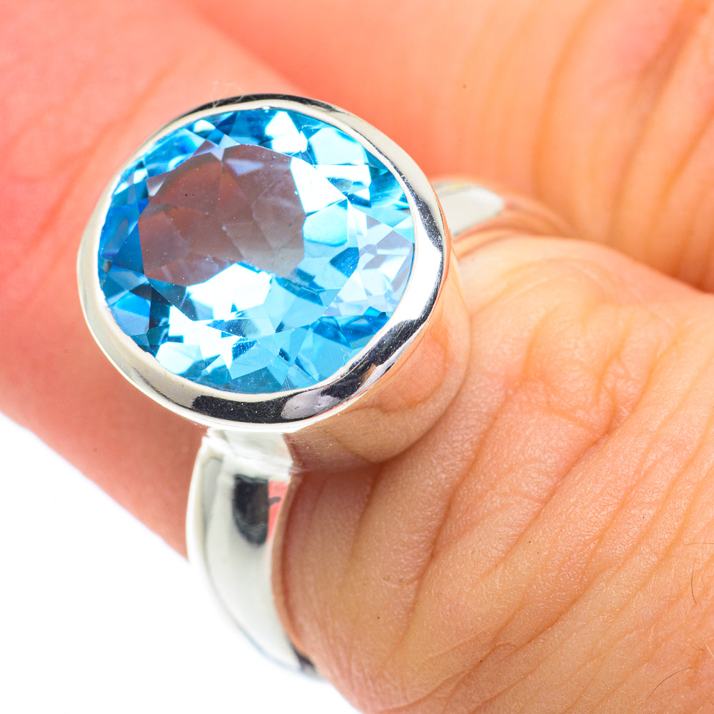 Blue Topaz Rings handcrafted by Ana Silver Co - RING62757