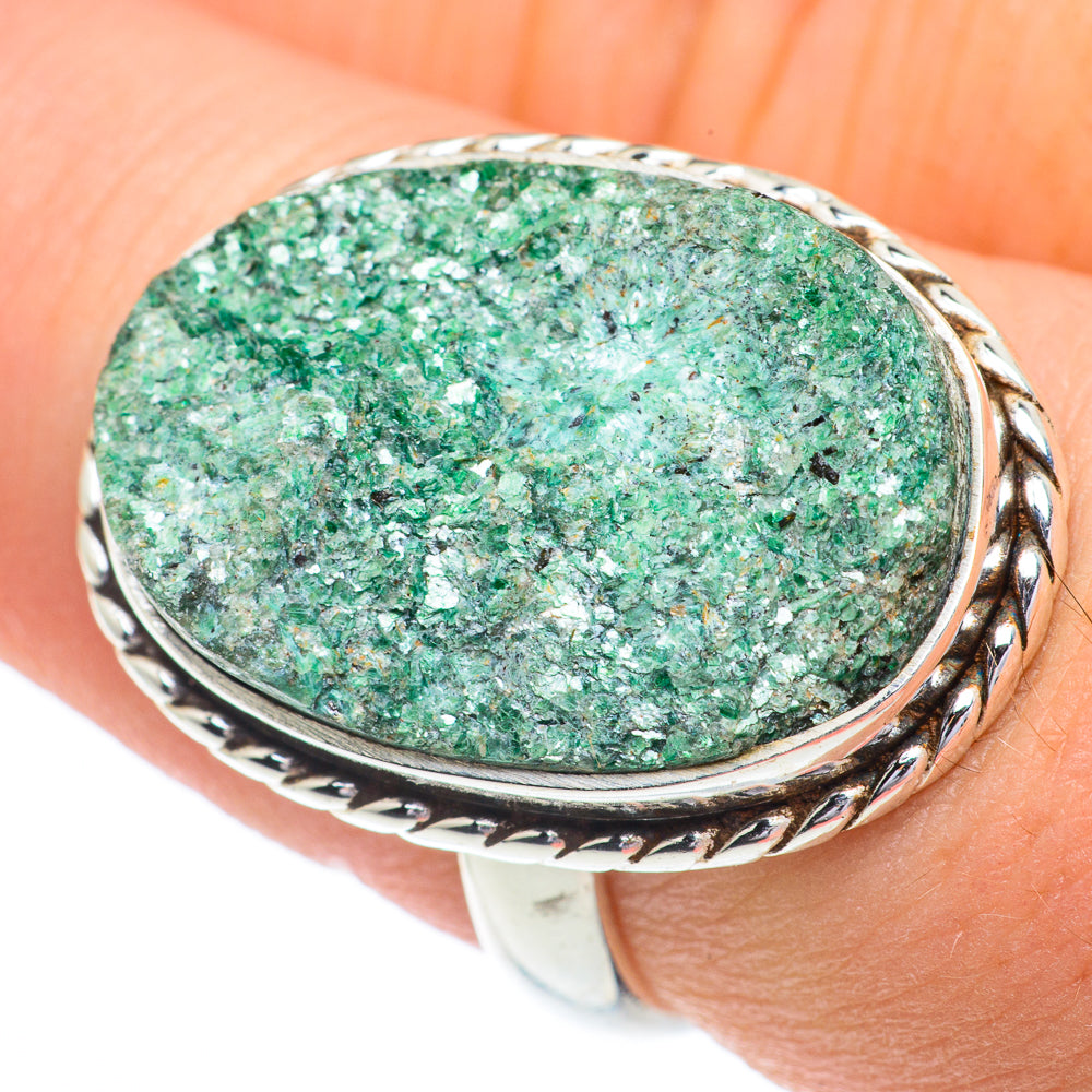 Green Fuchsite Rings handcrafted by Ana Silver Co - RING62758