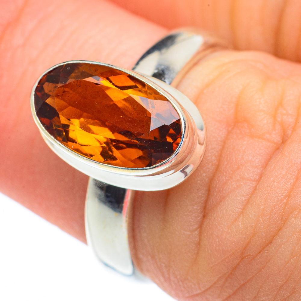 Mandarin Citrine Rings handcrafted by Ana Silver Co - RING62762