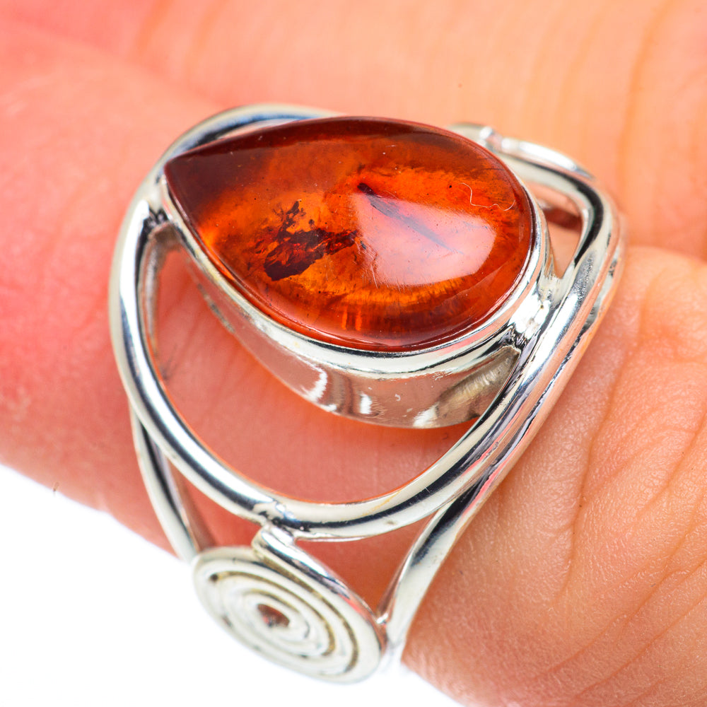 Baltic Amber Rings handcrafted by Ana Silver Co - RING62765