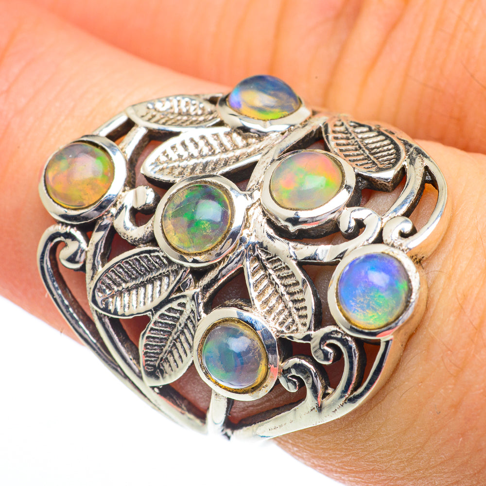 Ethiopian Opal Rings handcrafted by Ana Silver Co - RING62781