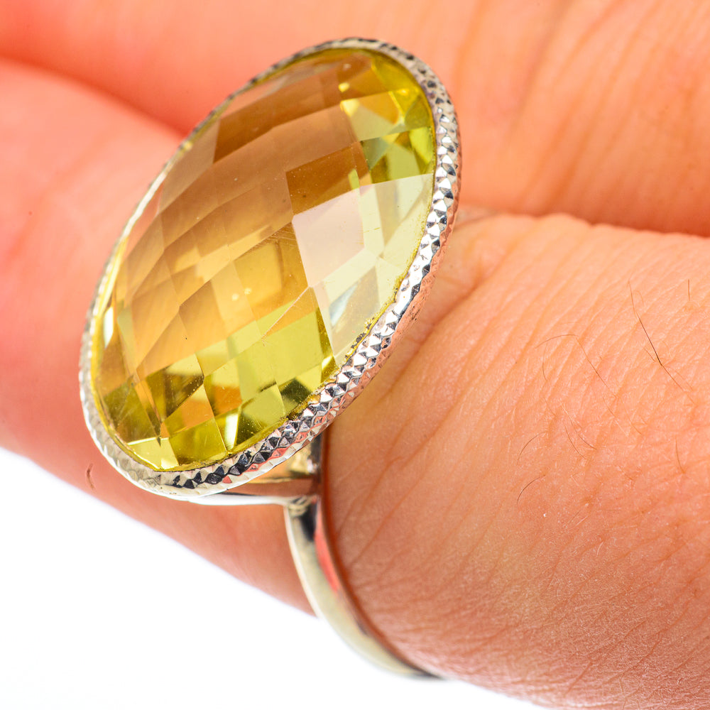Lemon Quartz Rings handcrafted by Ana Silver Co - RING62785