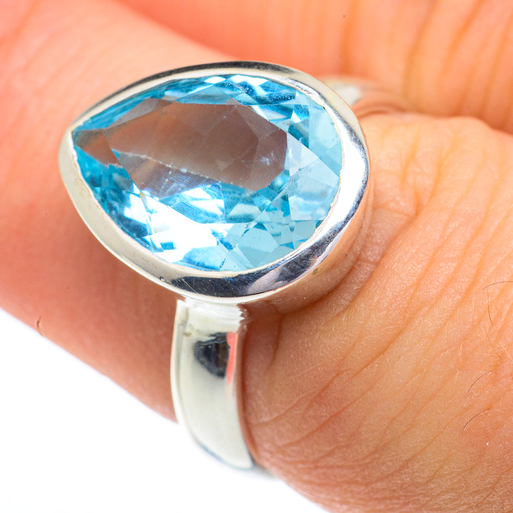 Blue Topaz Rings handcrafted by Ana Silver Co - RING62789