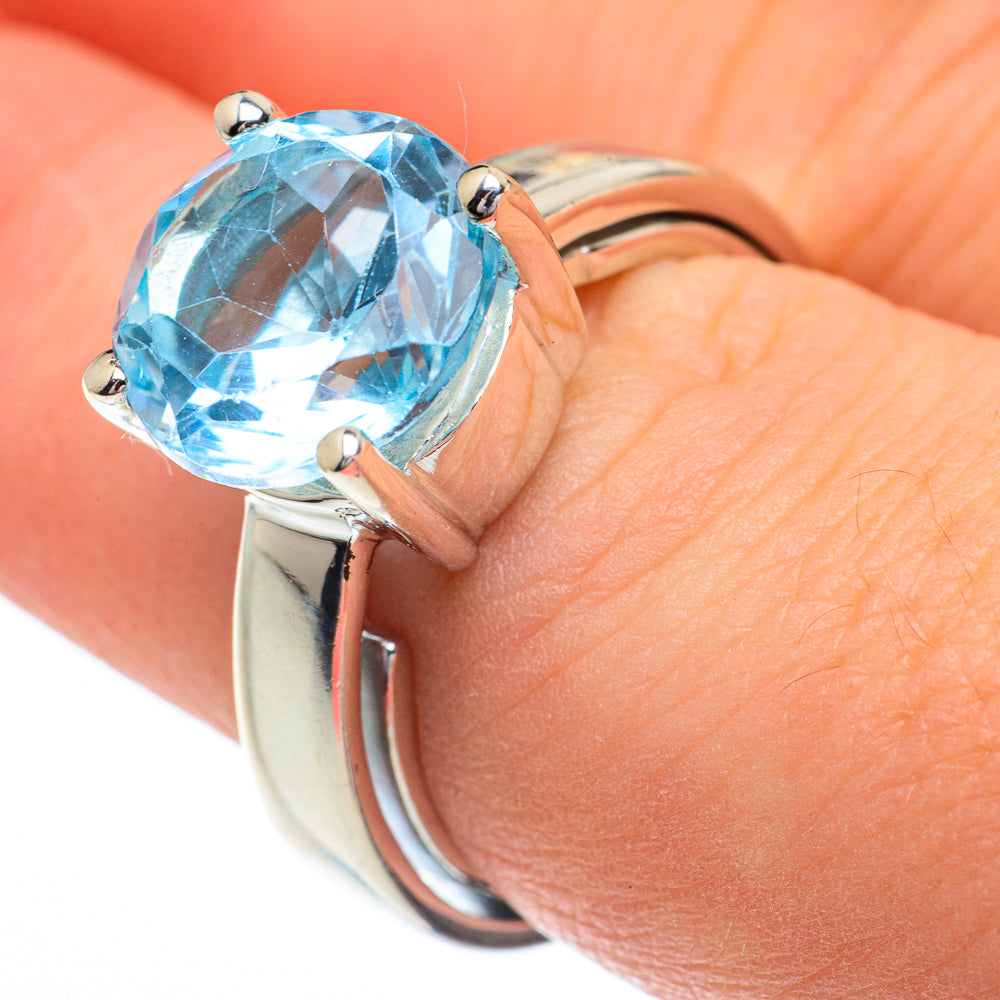 Blue Topaz Rings handcrafted by Ana Silver Co - RING62791