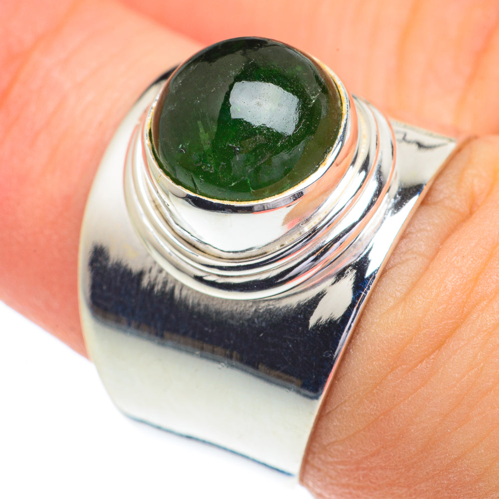 Green Tourmaline Rings handcrafted by Ana Silver Co - RING62795