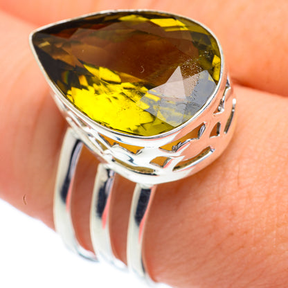 Olive Quartz Rings handcrafted by Ana Silver Co - RING62818