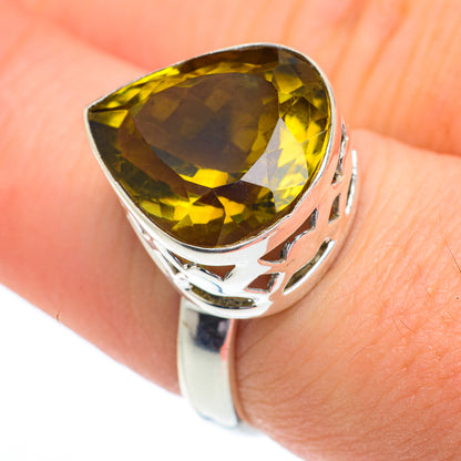 Olive Quartz Rings handcrafted by Ana Silver Co - RING62819