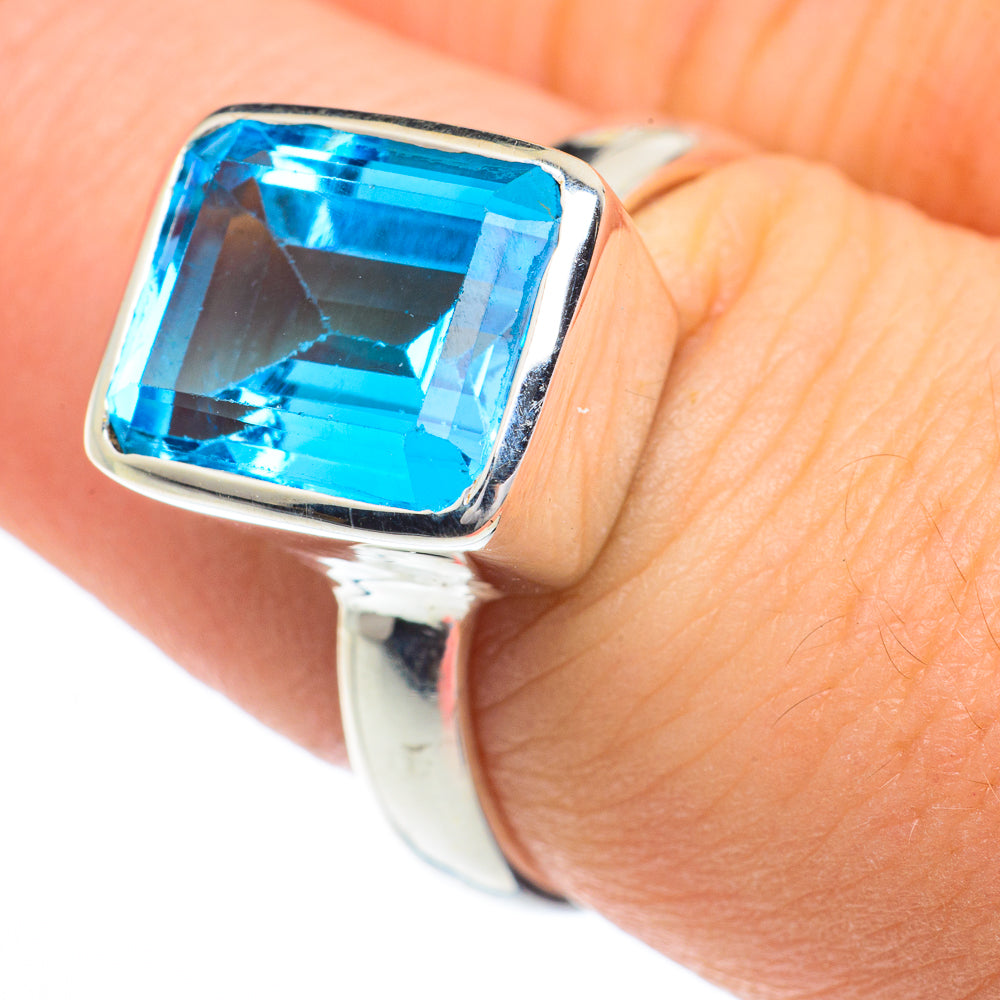 Blue Topaz Rings handcrafted by Ana Silver Co - RING62821