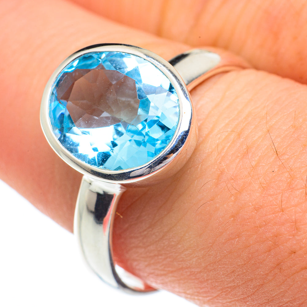 Blue Topaz Rings handcrafted by Ana Silver Co - RING62823