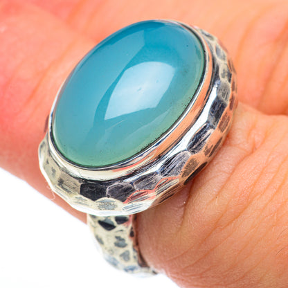 Aqua Chalcedony Rings handcrafted by Ana Silver Co - RING62824