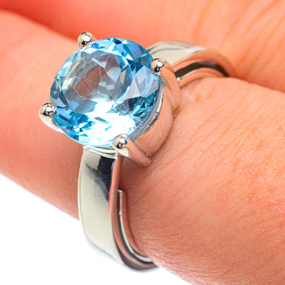 Blue Topaz Rings handcrafted by Ana Silver Co - RING62826