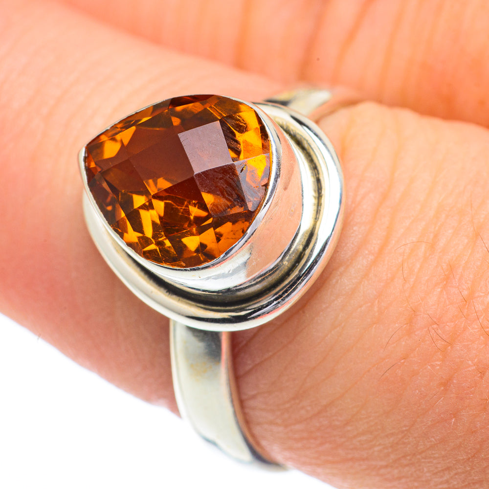 Mandarin Citrine Rings handcrafted by Ana Silver Co - RING62832