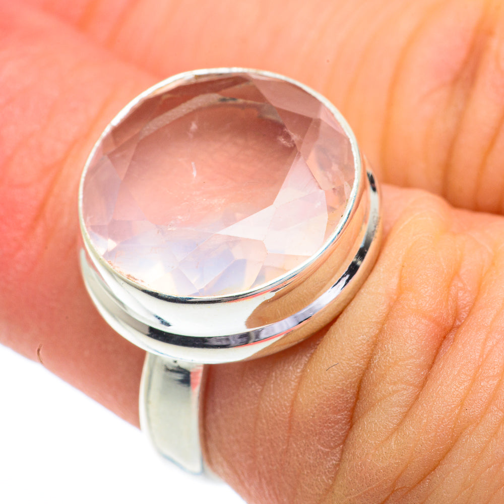 Rose Quartz Rings handcrafted by Ana Silver Co - RING62836