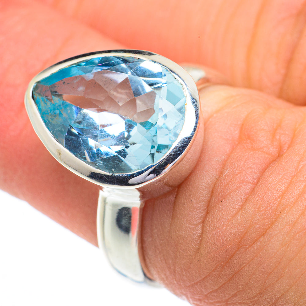 Blue Topaz Rings handcrafted by Ana Silver Co - RING62844
