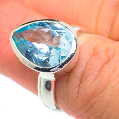 Blue Topaz Rings handcrafted by Ana Silver Co - RING62844