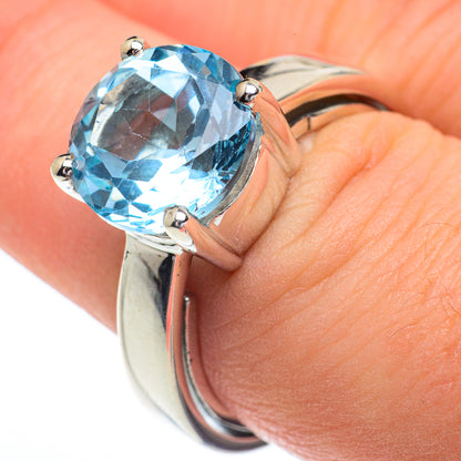 Blue Topaz Rings handcrafted by Ana Silver Co - RING62846