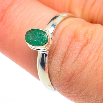Zambian Emerald Rings handcrafted by Ana Silver Co - RING62852