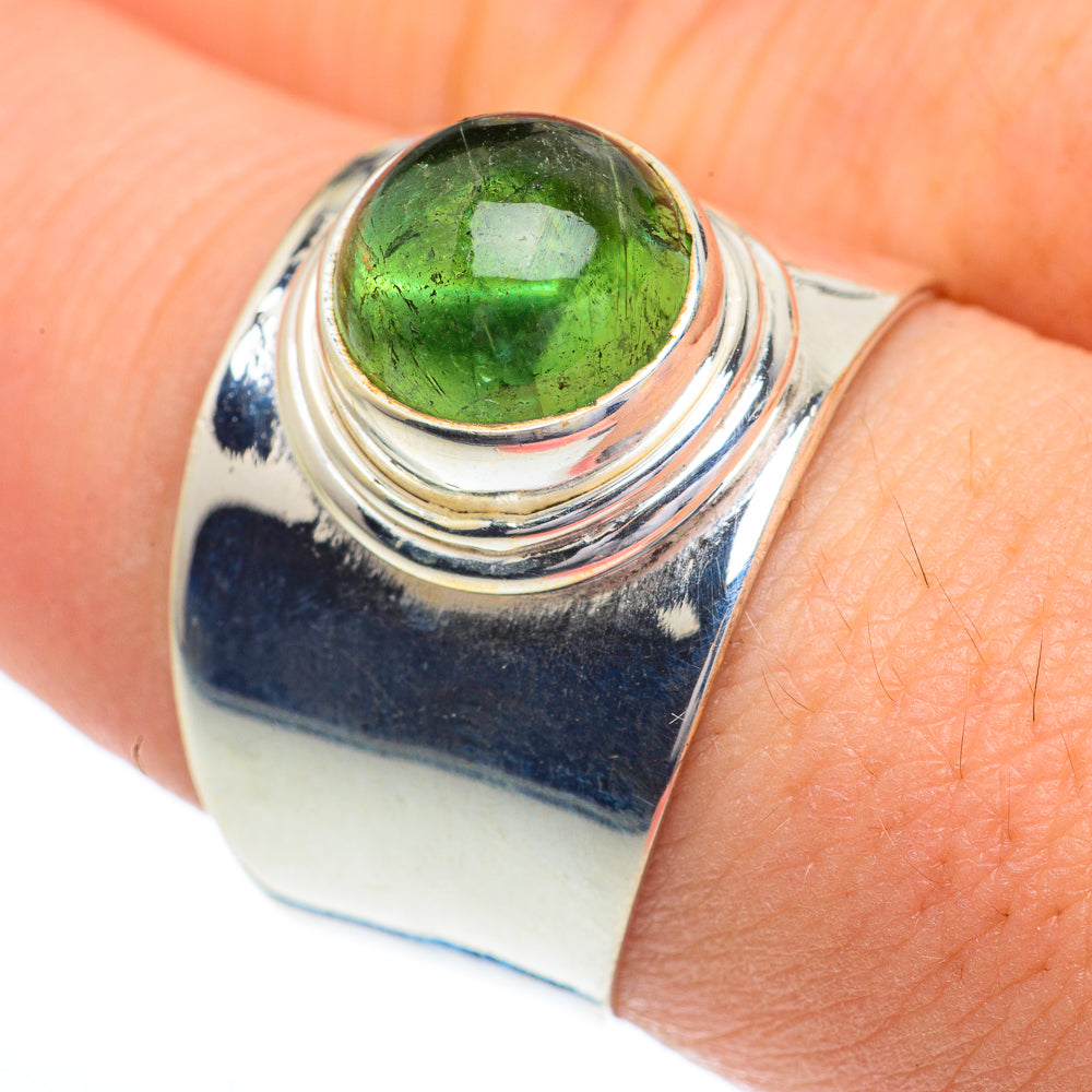 Green Tourmaline Rings handcrafted by Ana Silver Co - RING62853