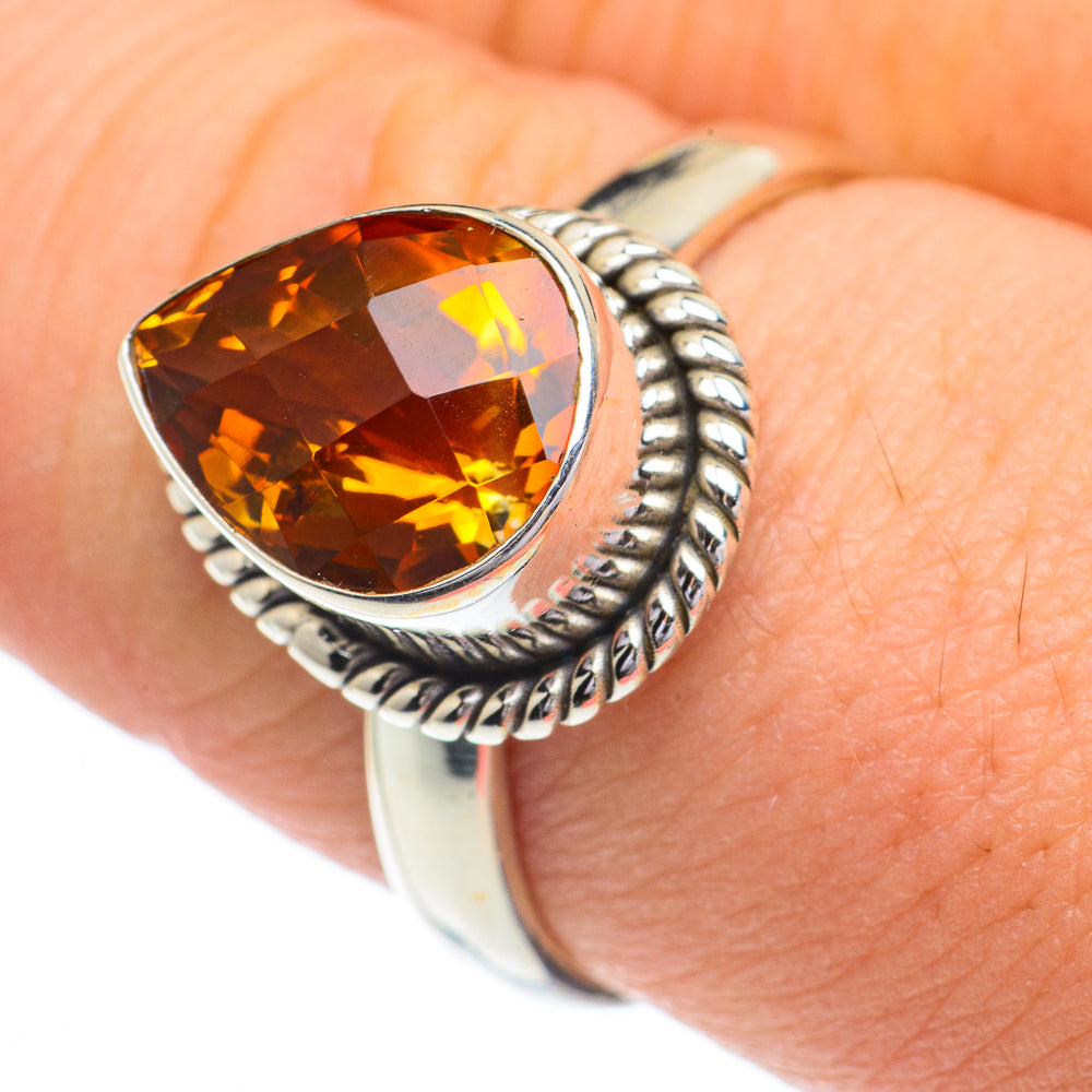 Mandarin Citrine Rings handcrafted by Ana Silver Co - RING62854
