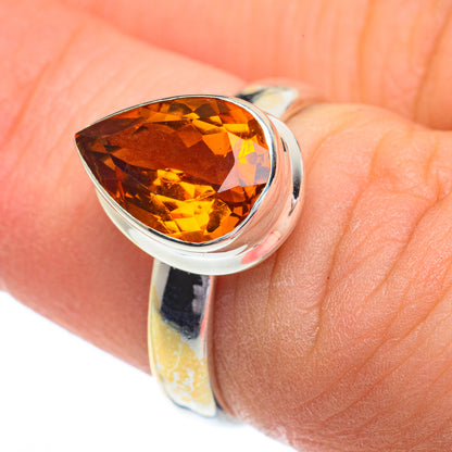 Mandarin Citrine Rings handcrafted by Ana Silver Co - RING62856