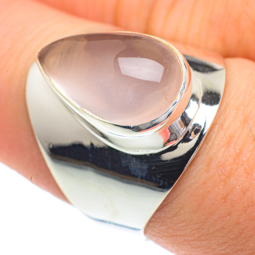 Rose Quartz Rings handcrafted by Ana Silver Co - RING62858
