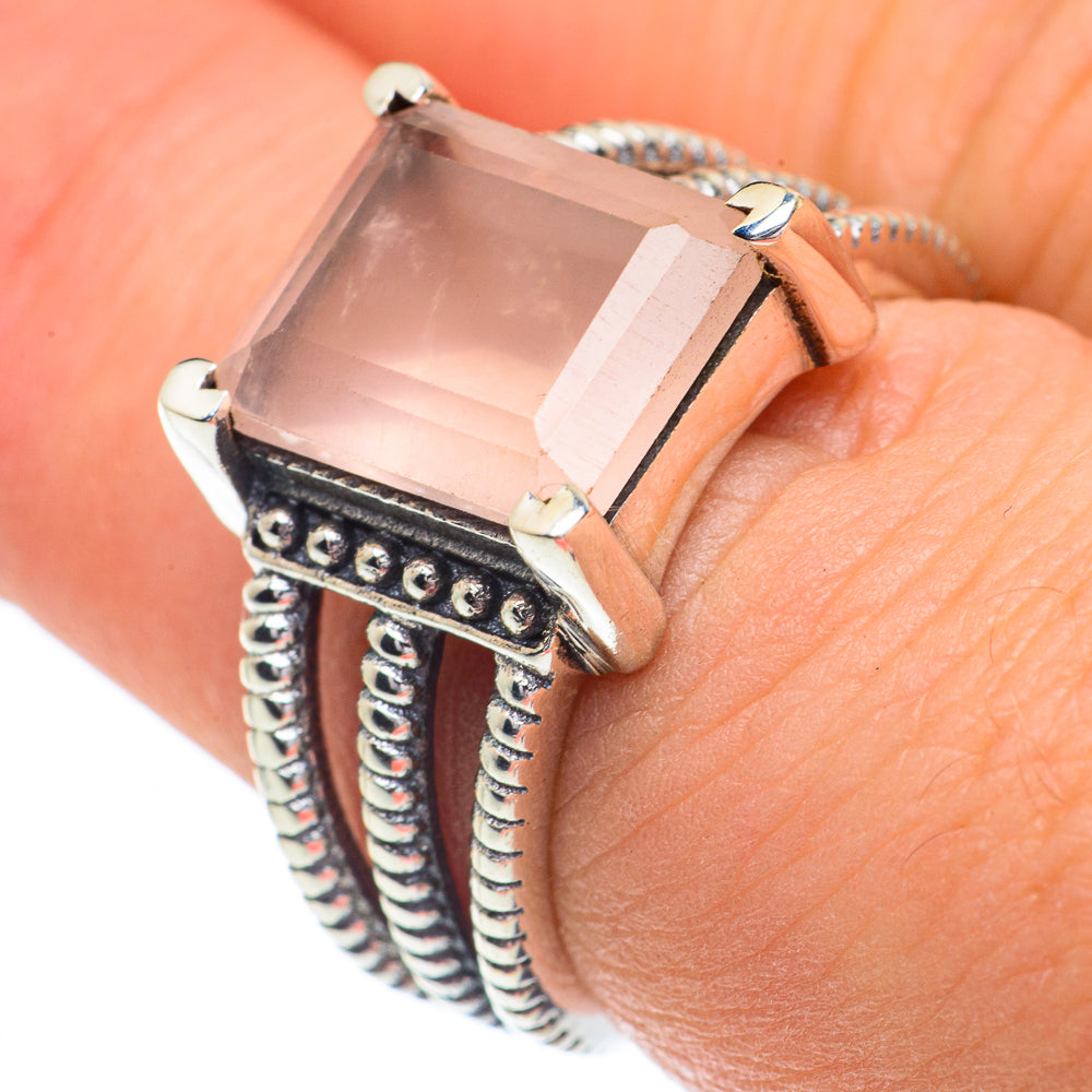 Rose Quartz Rings handcrafted by Ana Silver Co - RING62860