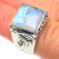 Rainbow Moonstone Rings handcrafted by Ana Silver Co - RING62864