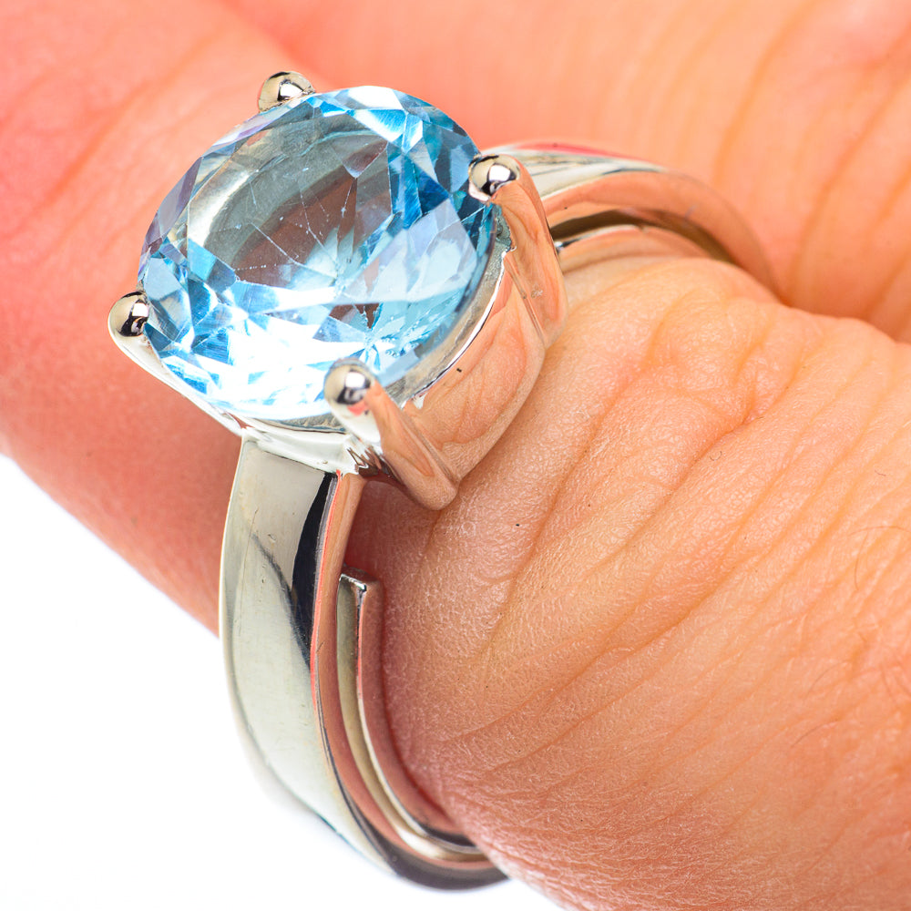 Blue Topaz Rings handcrafted by Ana Silver Co - RING62865