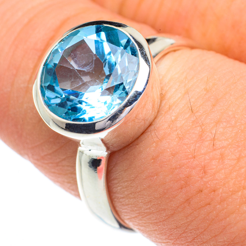 Blue Topaz Rings handcrafted by Ana Silver Co - RING62868