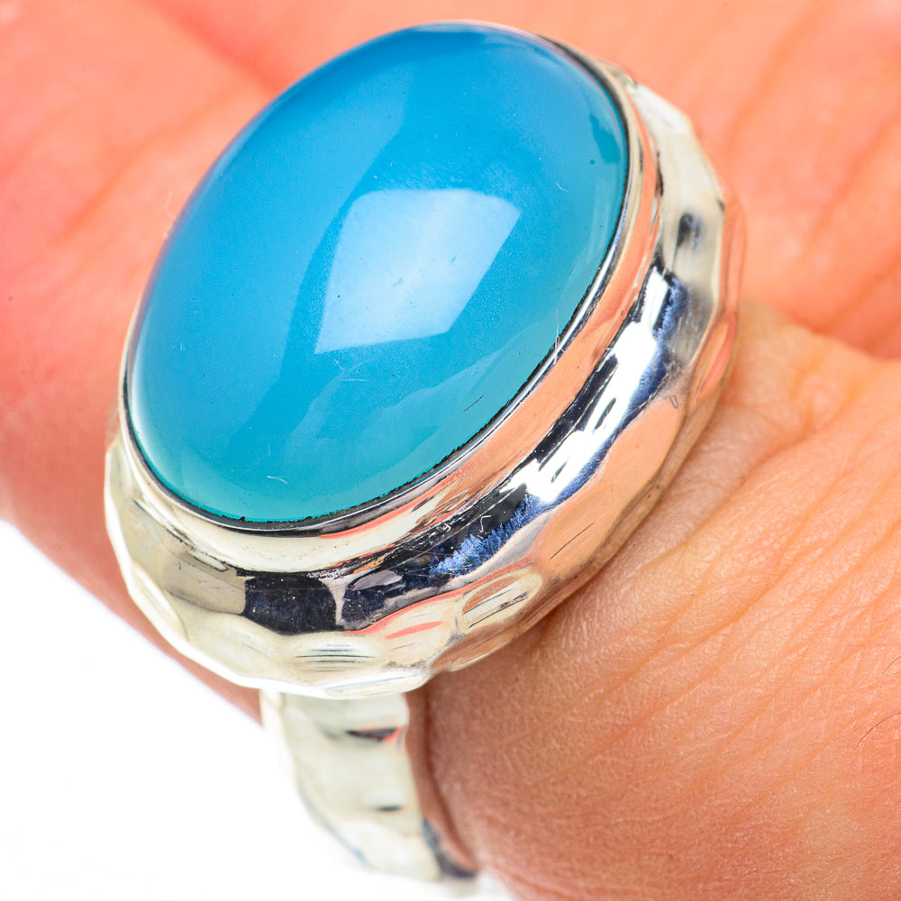 Aqua Chalcedony Rings handcrafted by Ana Silver Co - RING62870