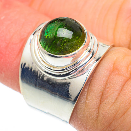 Green Tourmaline Rings handcrafted by Ana Silver Co - RING62873