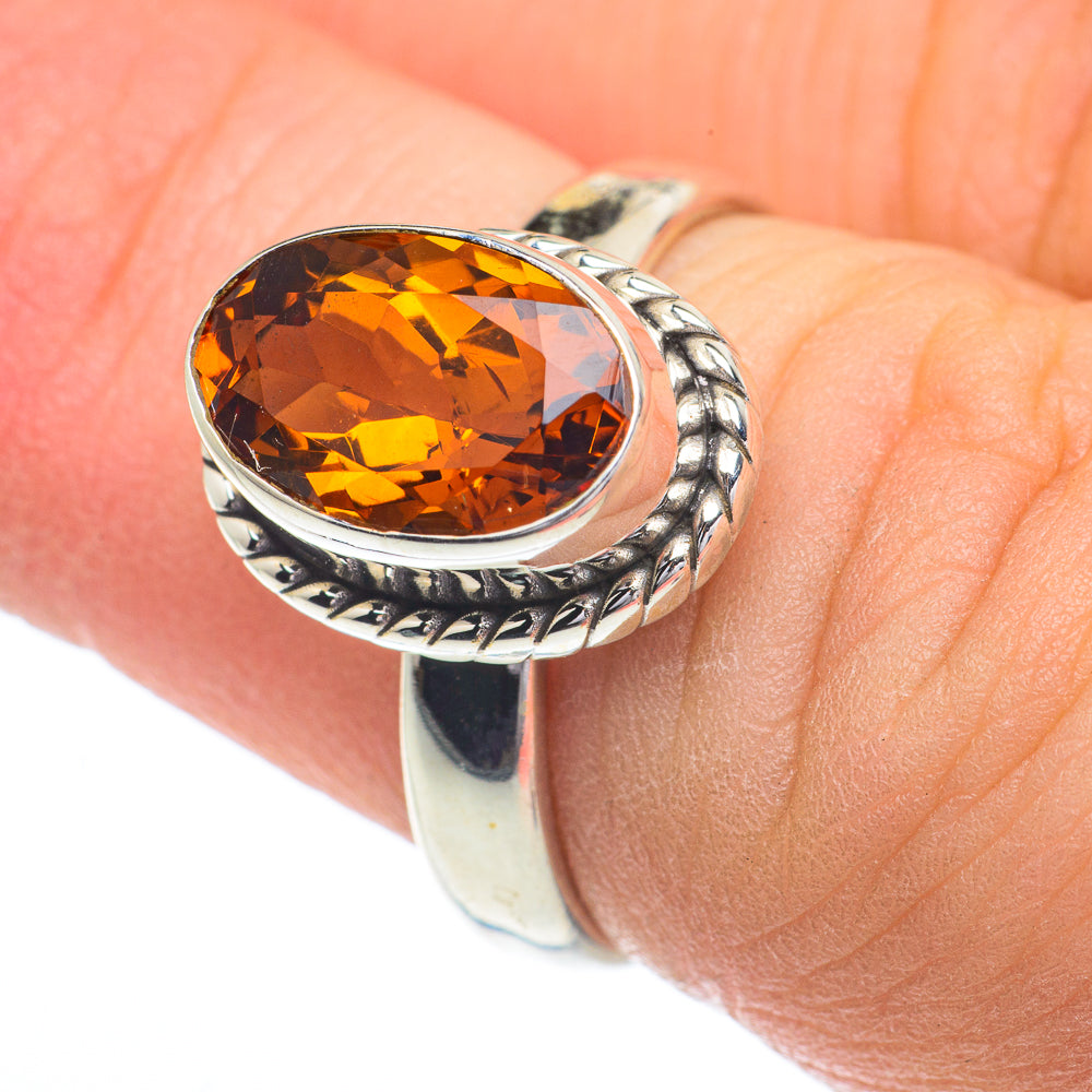 Mandarin Citrine Rings handcrafted by Ana Silver Co - RING62876