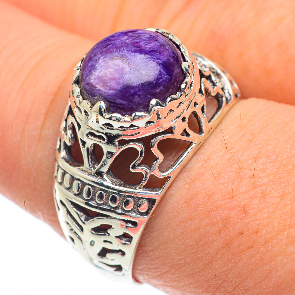 Charoite Rings handcrafted by Ana Silver Co - RING62883