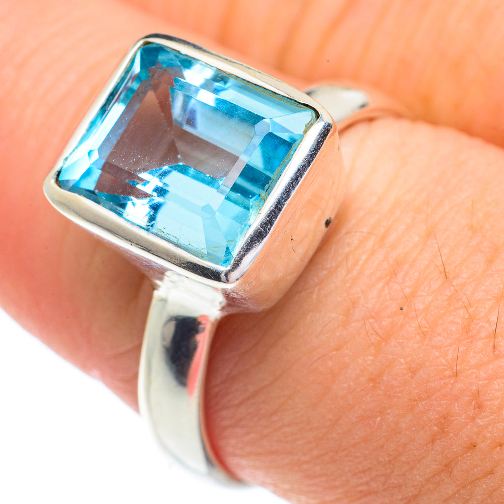 Blue Topaz Rings handcrafted by Ana Silver Co - RING62886