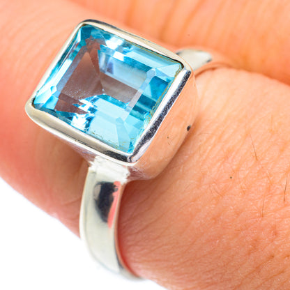 Blue Topaz Rings handcrafted by Ana Silver Co - RING62886