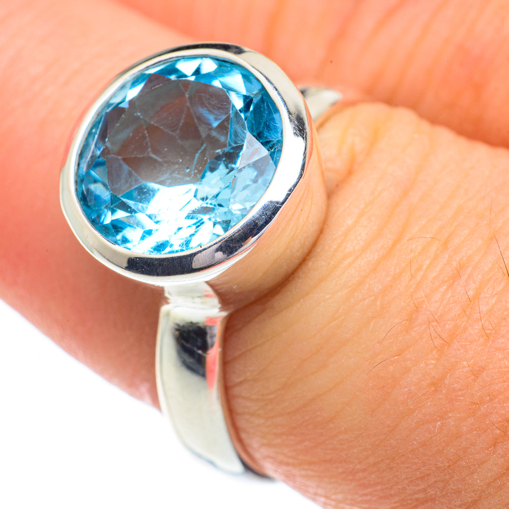 Blue Topaz Rings handcrafted by Ana Silver Co - RING62889
