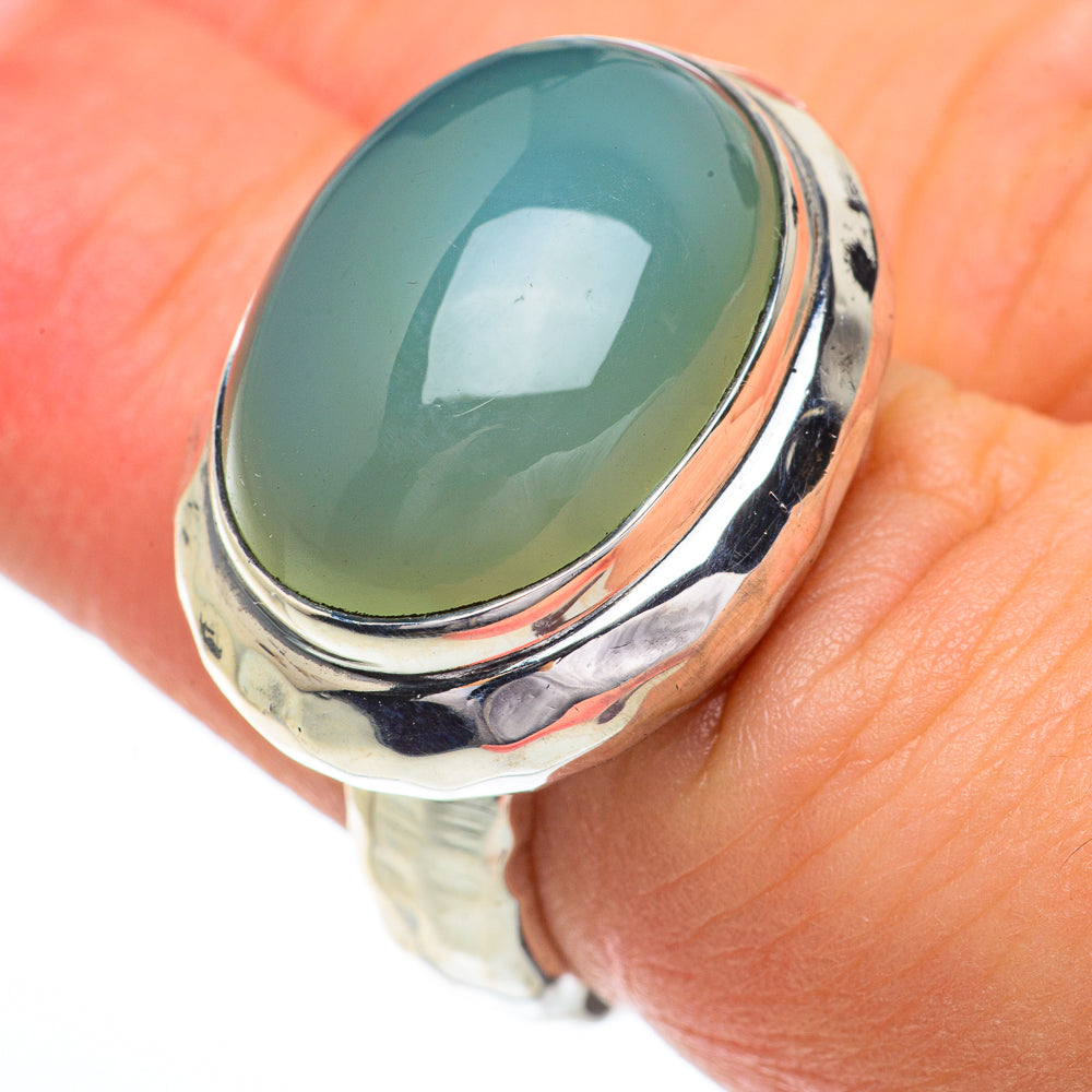 Aqua Chalcedony Rings handcrafted by Ana Silver Co - RING62890