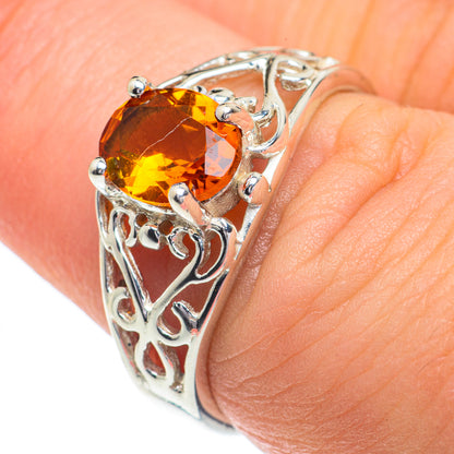 Mandarin Citrine Rings handcrafted by Ana Silver Co - RING62896