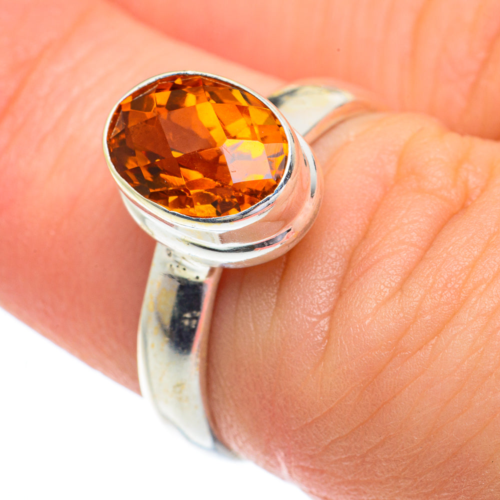 Mandarin Citrine Rings handcrafted by Ana Silver Co - RING62897