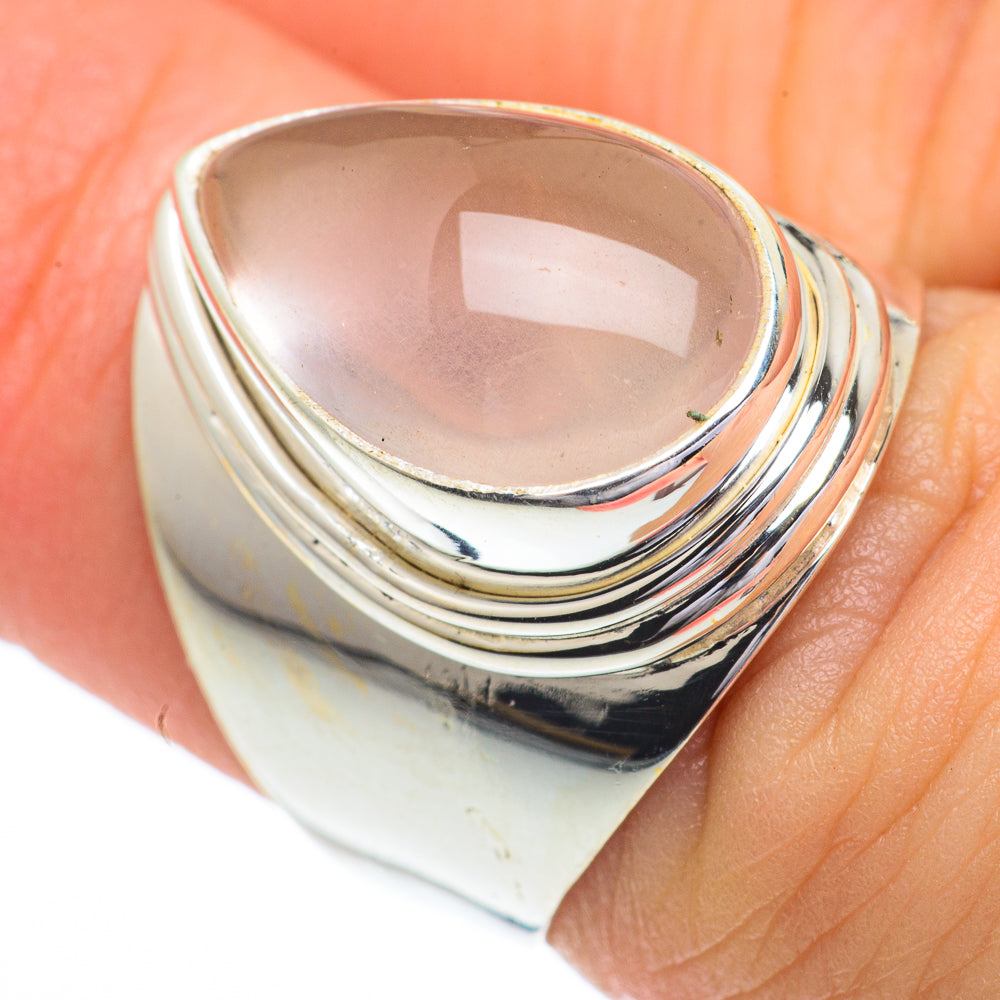 Rose Quartz Rings handcrafted by Ana Silver Co - RING62900
