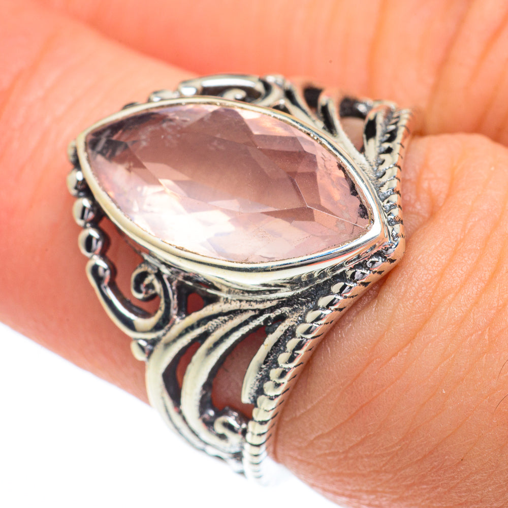 Rose Quartz Rings handcrafted by Ana Silver Co - RING62902