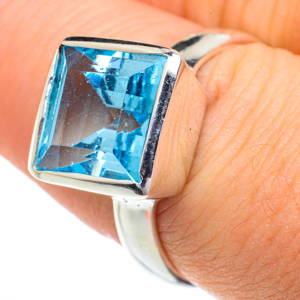 Blue Topaz Rings handcrafted by Ana Silver Co - RING62908