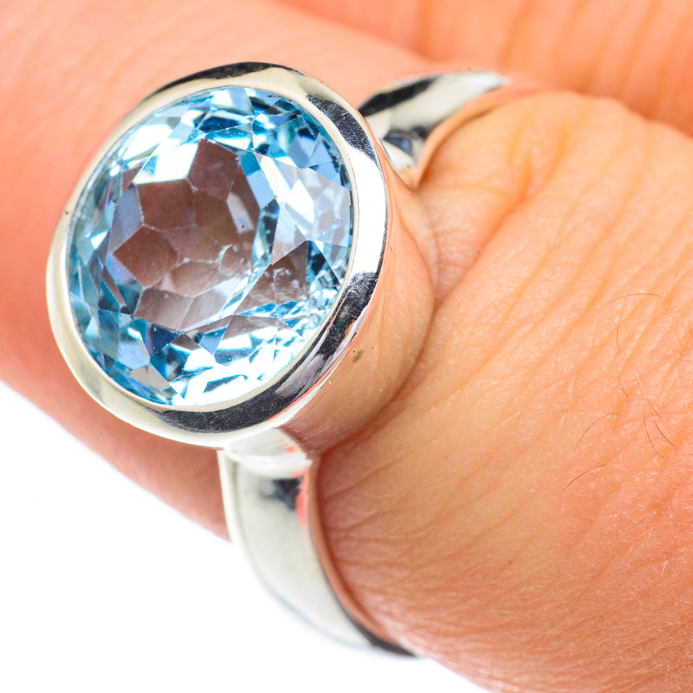 Blue Topaz Rings handcrafted by Ana Silver Co - RING62910