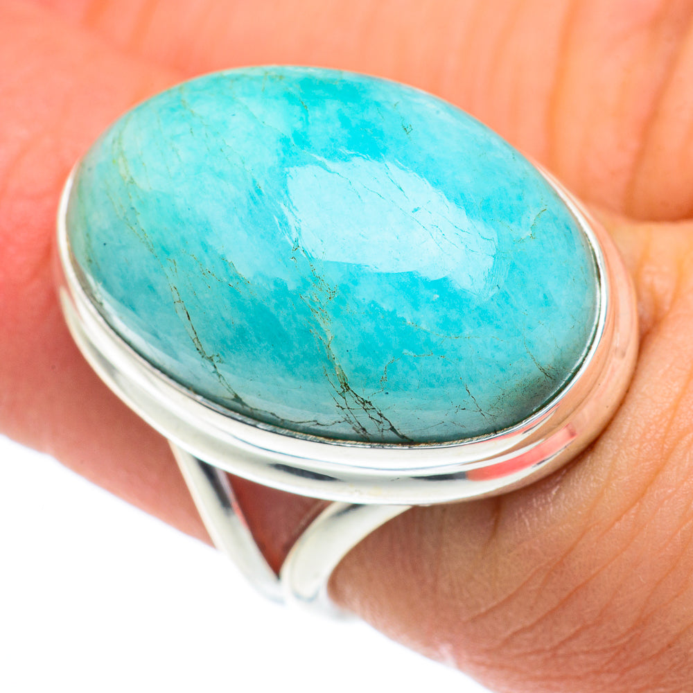 Peruvian Amazonite Rings handcrafted by Ana Silver Co - RING62914