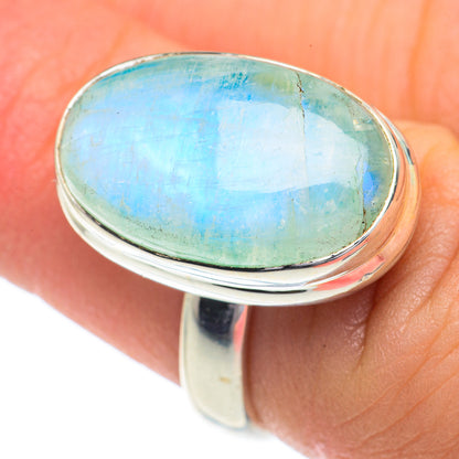 Rainbow Moonstone Rings handcrafted by Ana Silver Co - RING62916