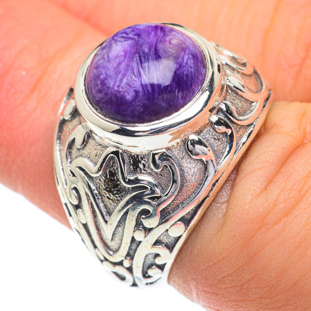 Charoite Rings handcrafted by Ana Silver Co - RING62923
