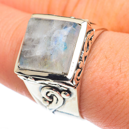 Rainbow Moonstone Rings handcrafted by Ana Silver Co - RING62925