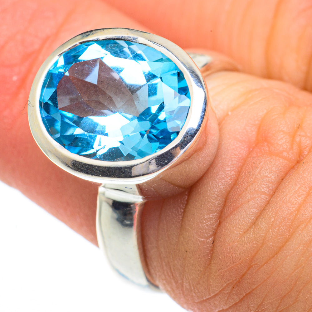 Blue Topaz Rings handcrafted by Ana Silver Co - RING62927