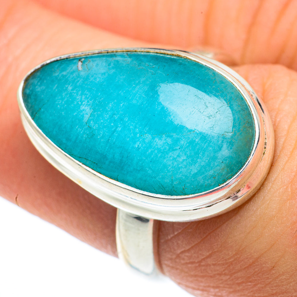 Peruvian Amazonite Rings handcrafted by Ana Silver Co - RING62934