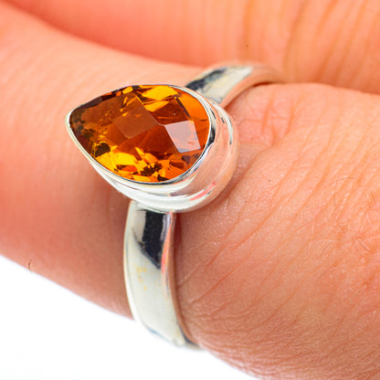 Mandarin Citrine Rings handcrafted by Ana Silver Co - RING62937
